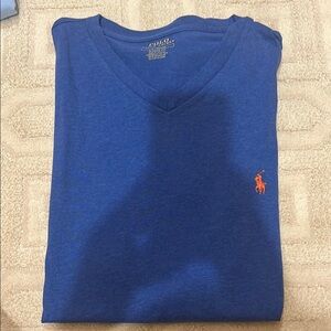 NWOT Polo Ralph Lauren Blue V-Neck T-Shirt